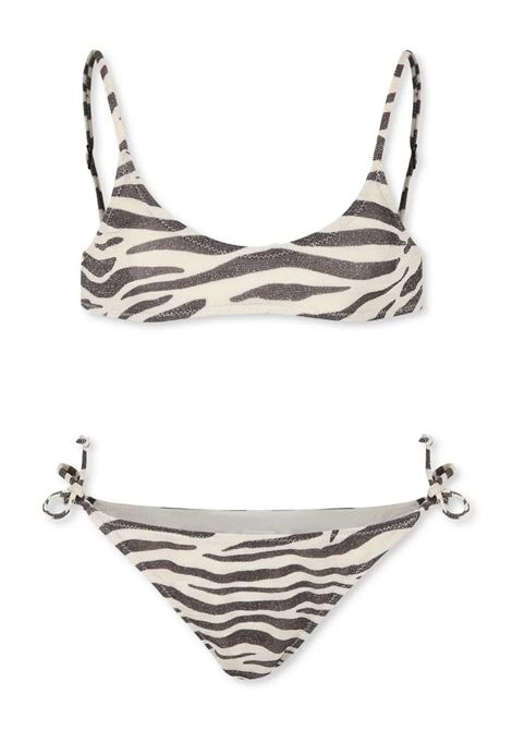 Costume 2 pezzi con stampa SAINT BARTH | PALO002 PALOMA JR01444H LUREX ZEBRA COL11